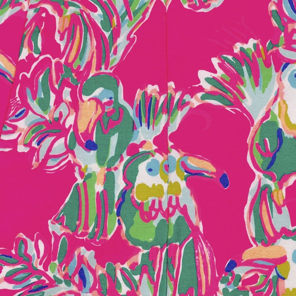 Lilly Pulitzer Dahlia Fit & Flare Dragonfruit Tropical Toucan Dress Sz XS - NWOT - Picture 5 of 8